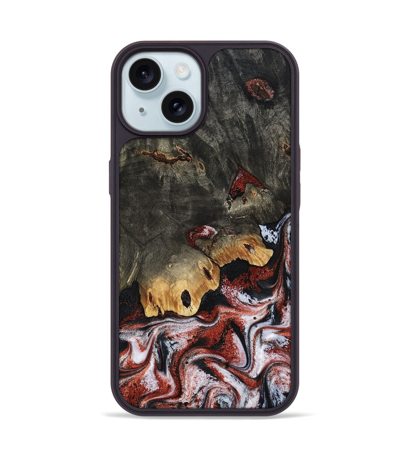 iPhone 15 Wood Phone Case - Koen (Red, 798291)
