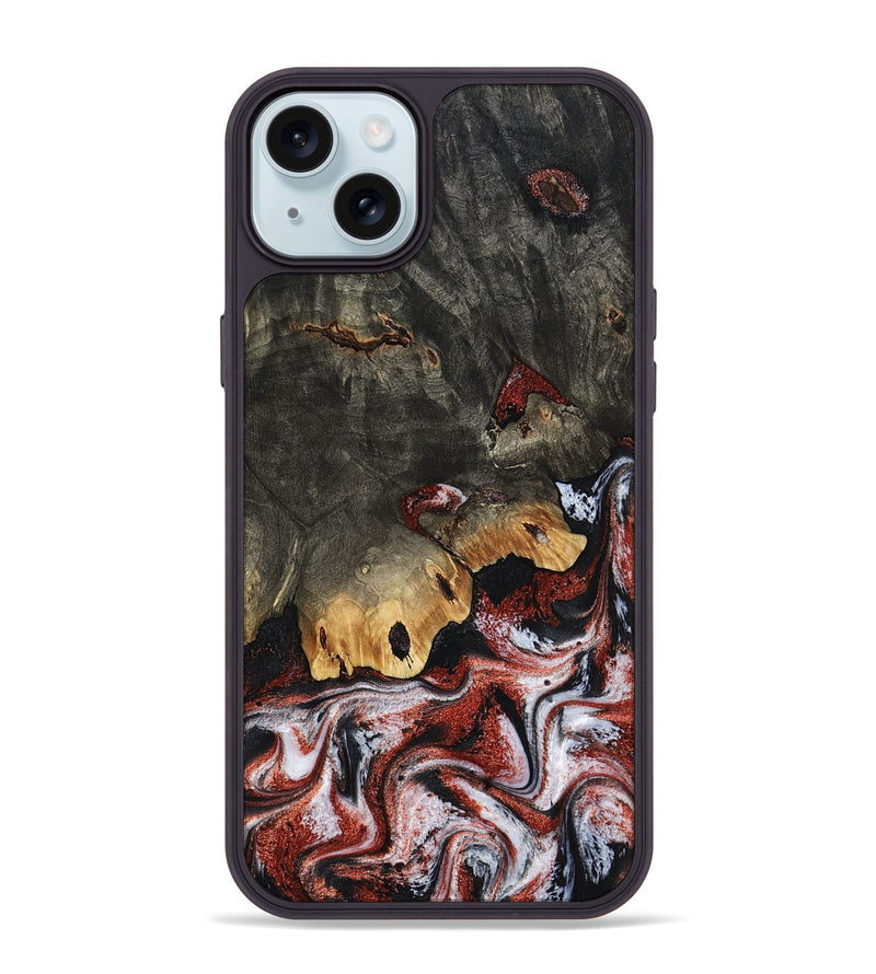 iPhone 15 Plus Wood Phone Case - Koen (Red, 798291)