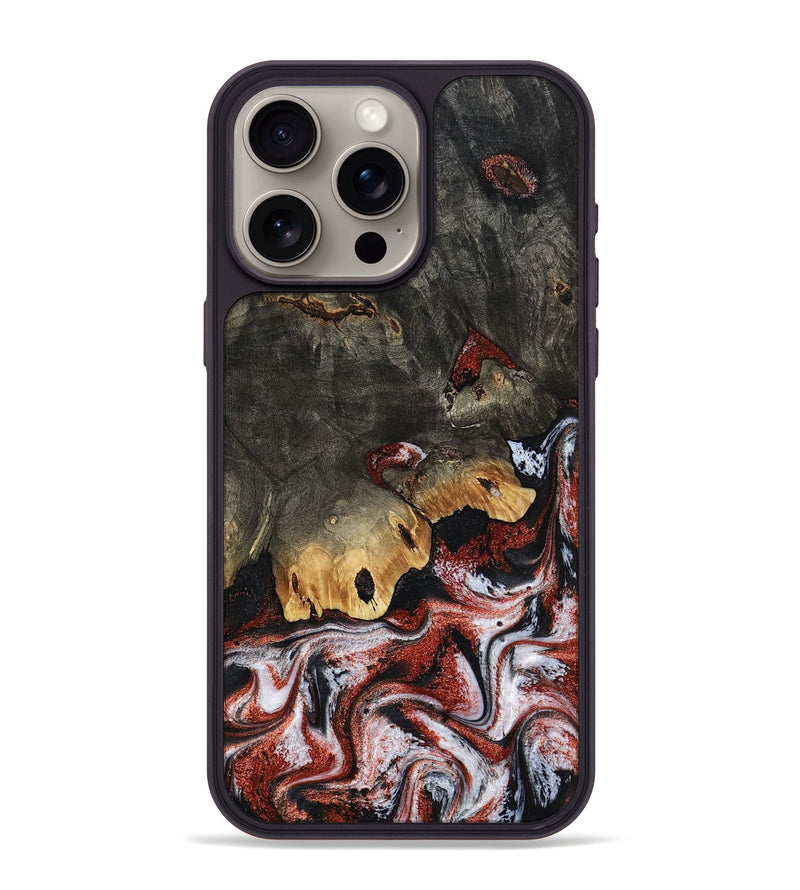 iPhone 15 Pro Max Wood Phone Case - Koen (Red, 798291)