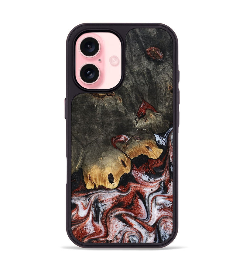 iPhone 16 Wood Phone Case - Koen (Red, 798291)