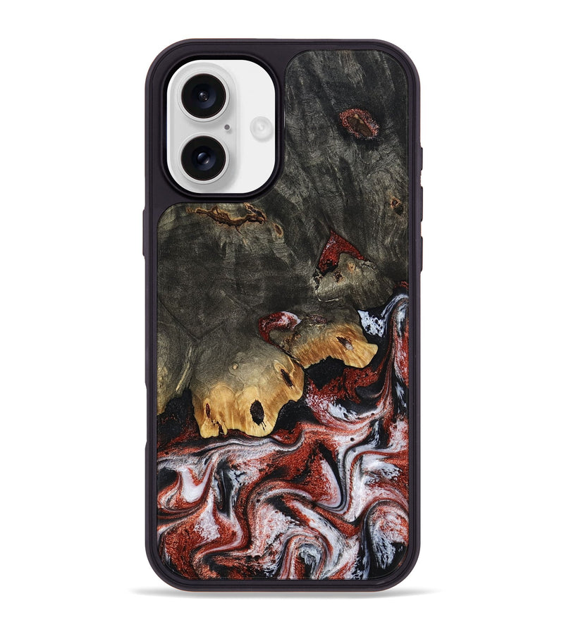 iPhone 16 Plus Wood Phone Case - Koen (Red, 798291)