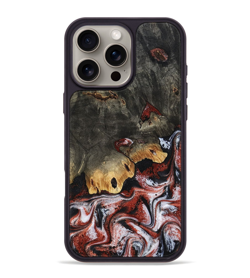 iPhone 16 Pro Max Wood Phone Case - Koen (Red, 798291)