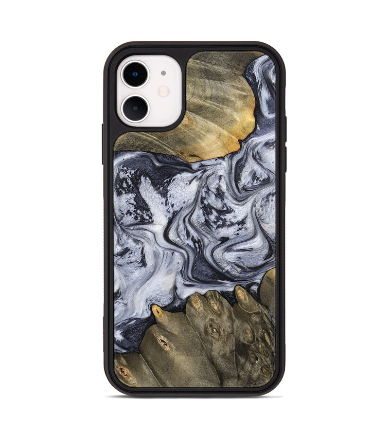 iPhone 11 Wood Phone Case - Loyd (Black & White, 798292)