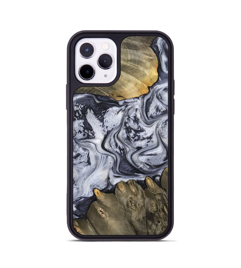 iPhone 11 Pro Wood Phone Case - Loyd (Black & White, 798292)