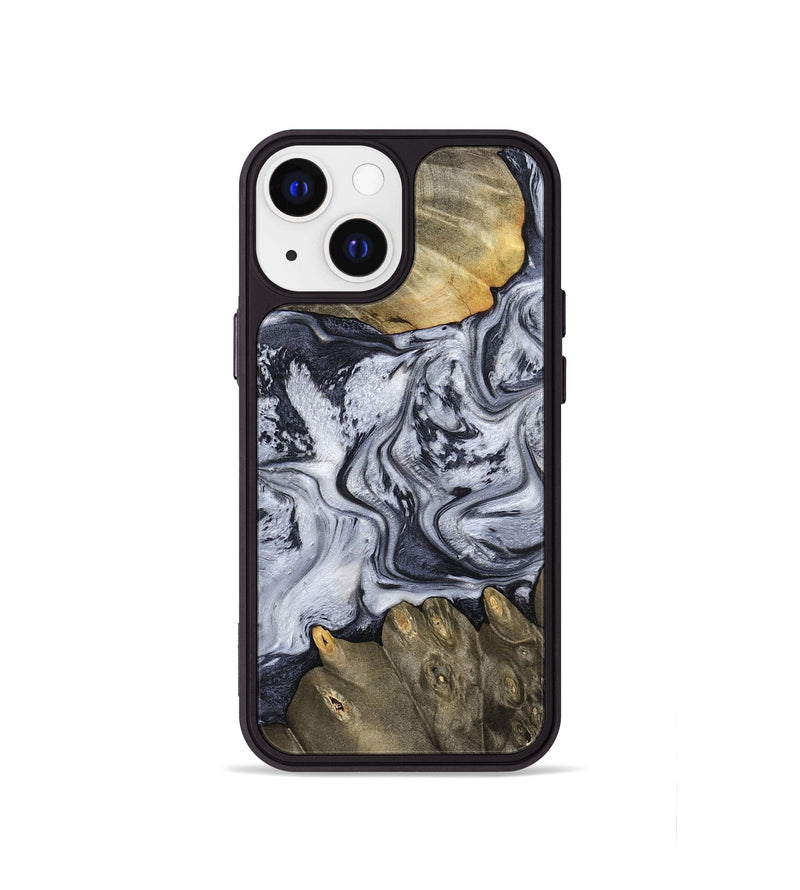 iPhone 13 mini Wood Phone Case - Loyd (Black & White, 798292)