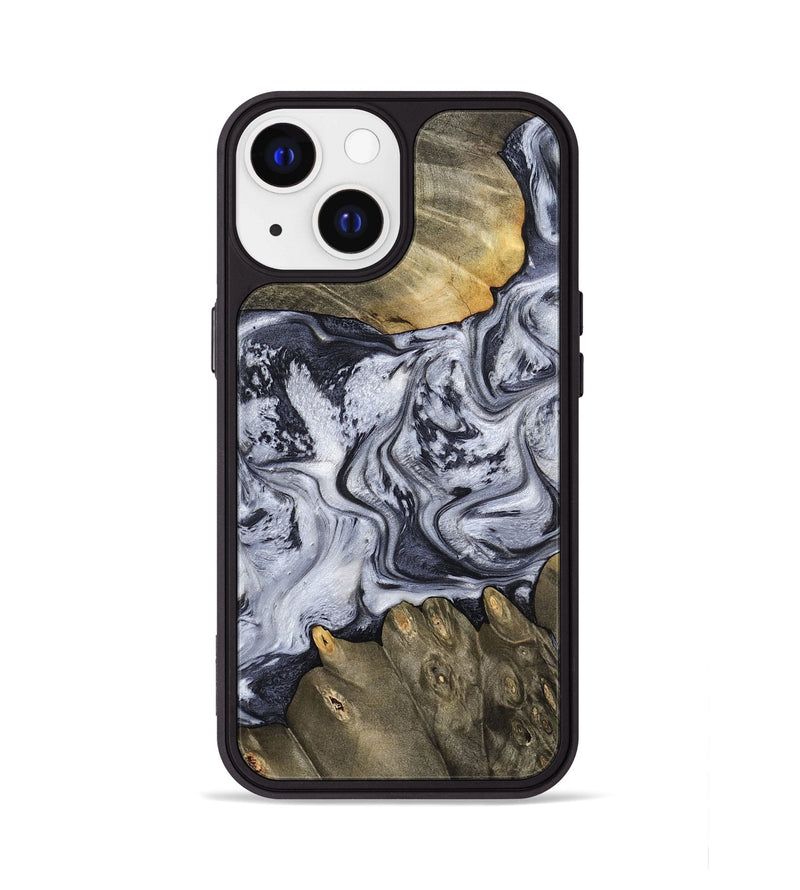 iPhone 13 Wood Phone Case - Loyd (Black & White, 798292)