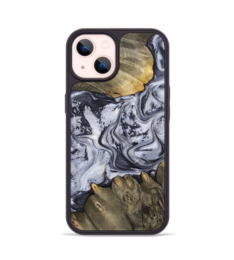 iPhone 14 Wood Phone Case - Loyd (Black & White, 798292)