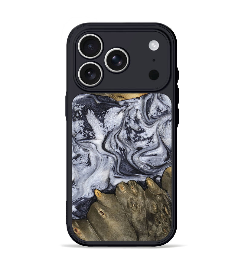 iPhone 17 Pro Wood Phone Case - Loyd (Black & White, 798292)