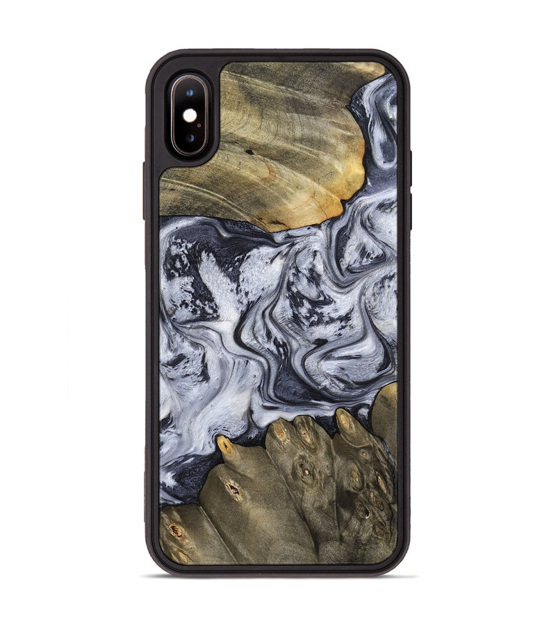 iPhone Xs Max Wood Phone Case - Loyd (Black & White, 798292)