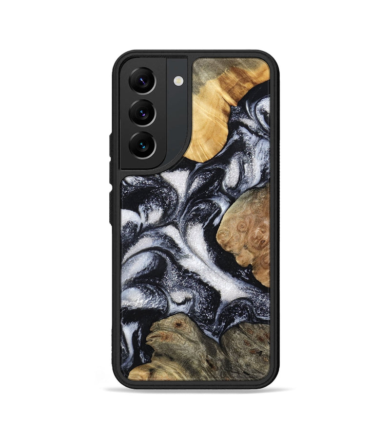 Galaxy S22 Wood Phone Case - Luann (Black & White, 798293)
