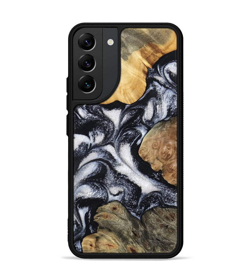 Galaxy S22 Plus Wood Phone Case - Luann (Black & White, 798293)
