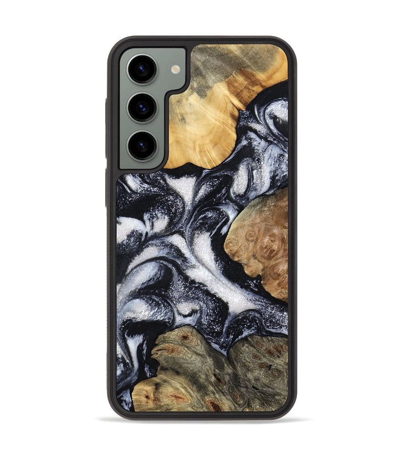 Galaxy S23 Plus Wood Phone Case - Luann (Black & White, 798293)