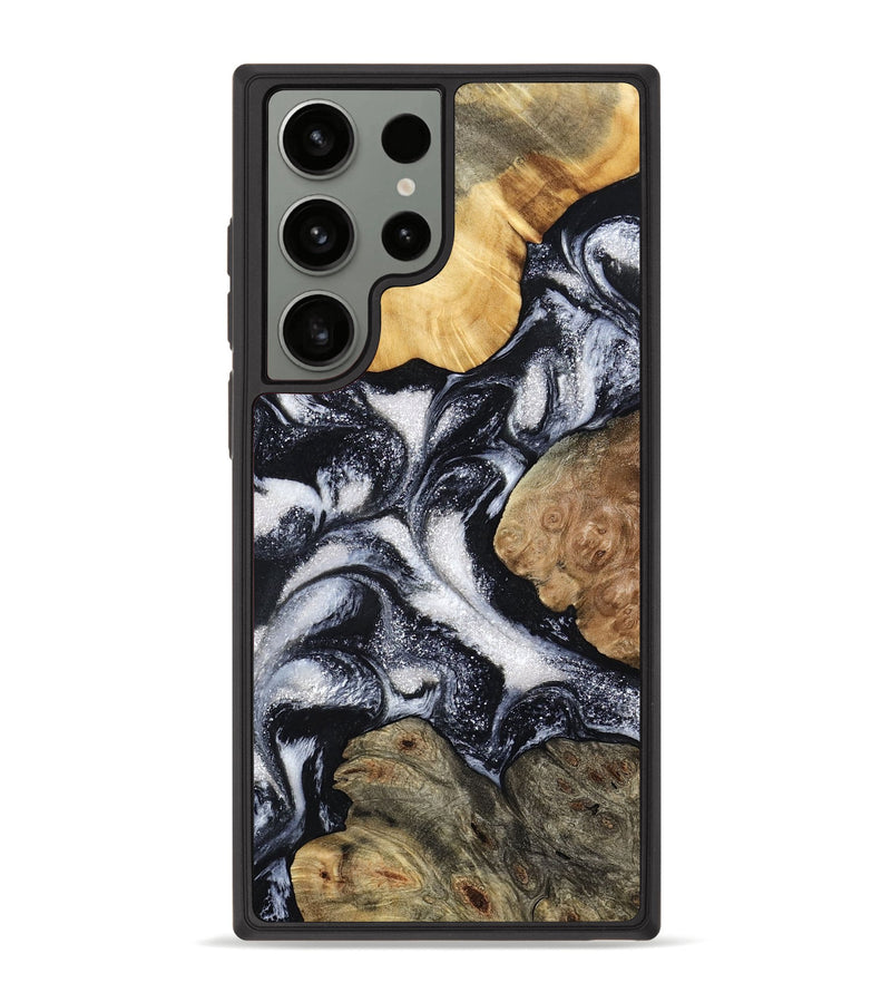 Galaxy S23 Ultra Wood Phone Case - Luann (Black & White, 798293)