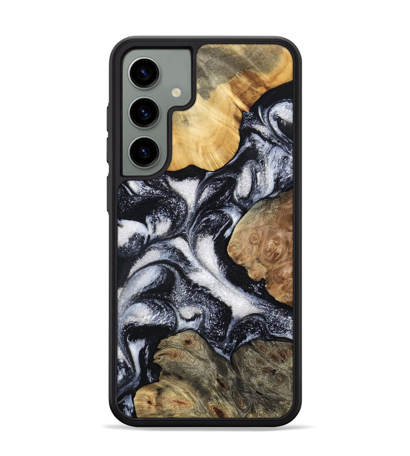 Galaxy S24 Plus Wood Phone Case - Luann (Black & White, 798293)
