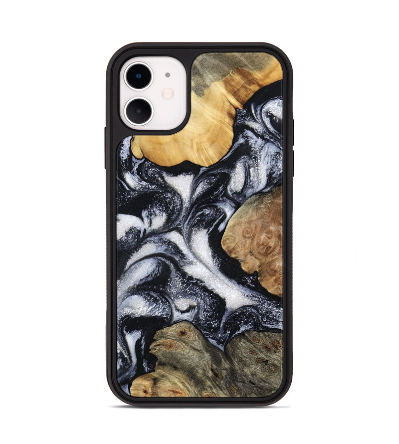 iPhone 11 Wood Phone Case - Luann (Black & White, 798293)