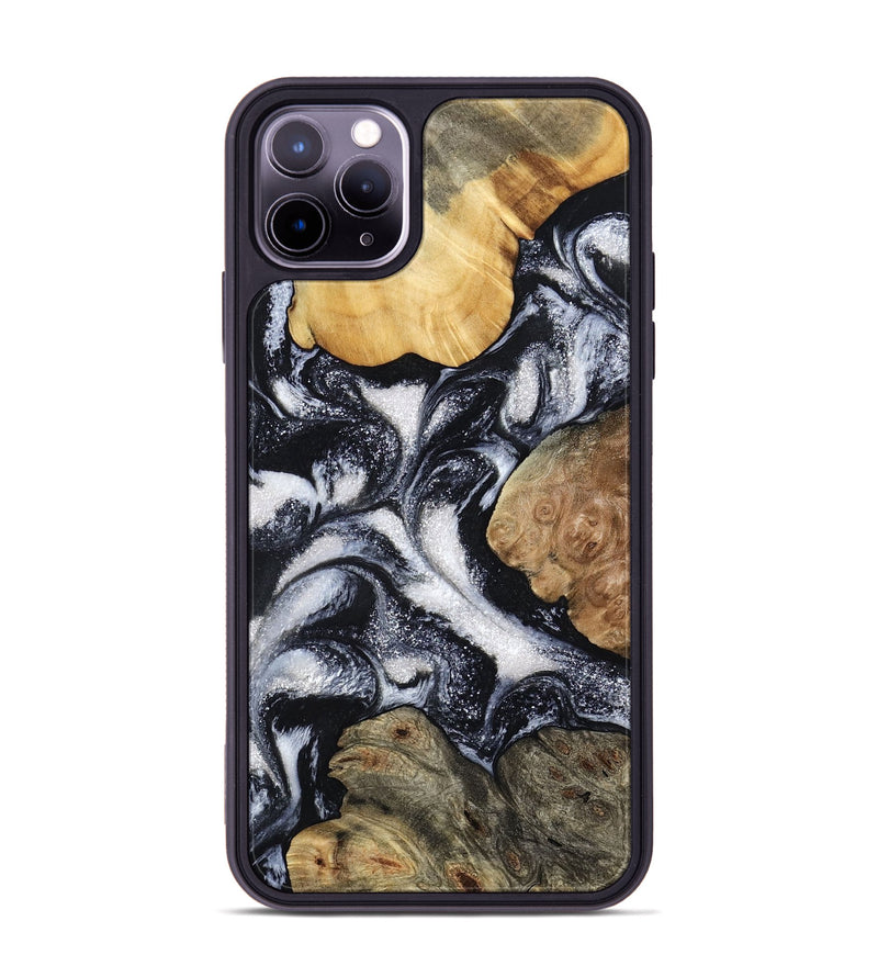 iPhone 11 Pro Max Wood Phone Case - Luann (Black & White, 798293)