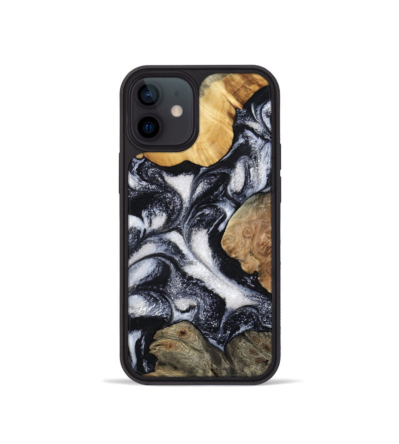 iPhone 12 mini Wood Phone Case - Luann (Black & White, 798293)