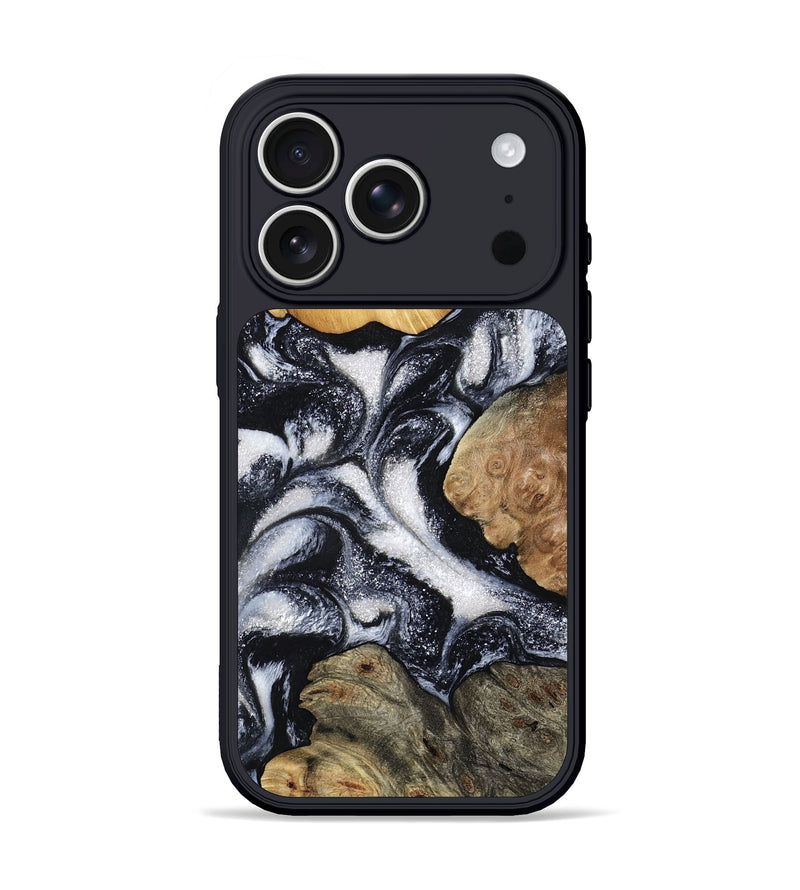iPhone 17 Pro Wood Phone Case - Luann (Black & White, 798293)