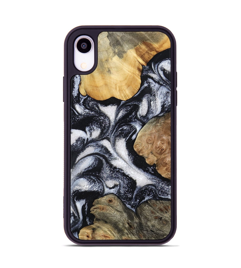 iPhone Xr Wood Phone Case - Luann (Black & White, 798293)