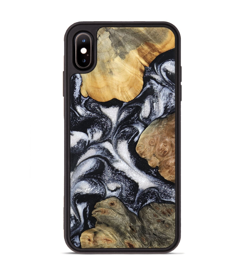 iPhone Xs Max Wood Phone Case - Luann (Black & White, 798293)