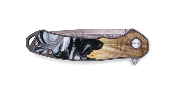 EDC Wood Pocket Knife - Arely (Black & White, 798294)
