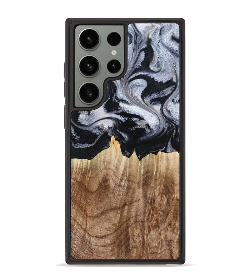 Galaxy S23 Ultra Wood Phone Case - Arely (Black & White, 798294)