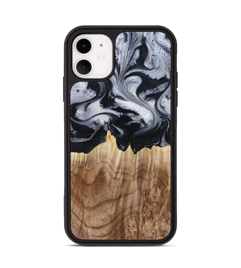 iPhone 11 Wood Phone Case - Arely (Black & White, 798294)
