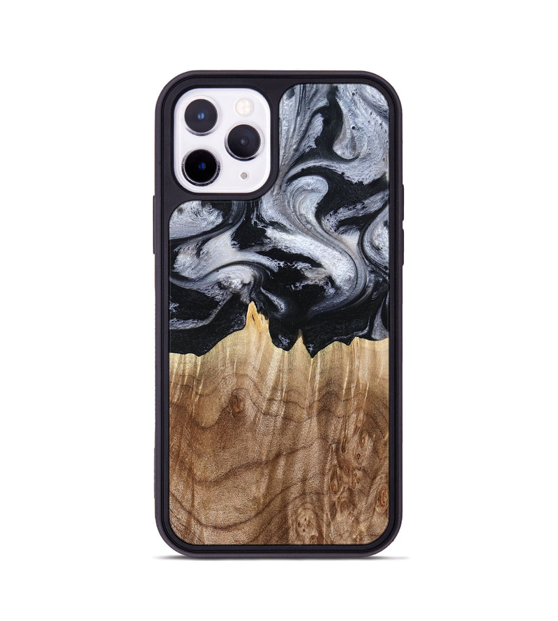 iPhone 11 Pro Wood Phone Case - Arely (Black & White, 798294)
