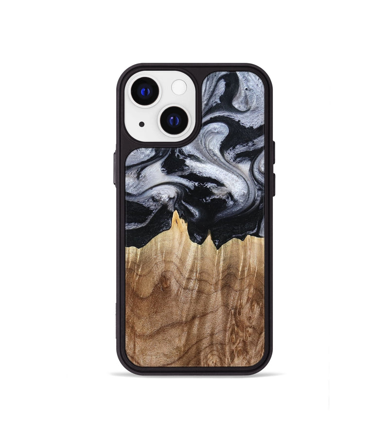 iPhone 13 mini Wood Phone Case - Arely (Black & White, 798294)