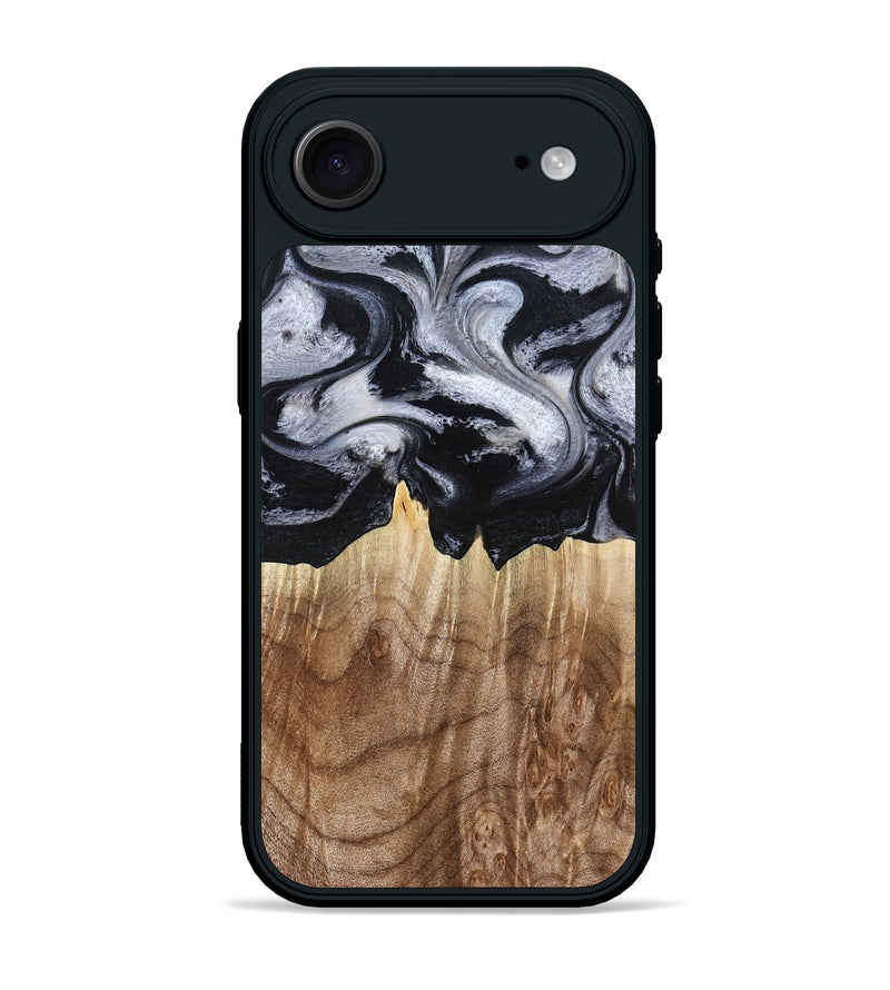iPhone 17 Air Wood Phone Case - Arely (Black & White, 798294)