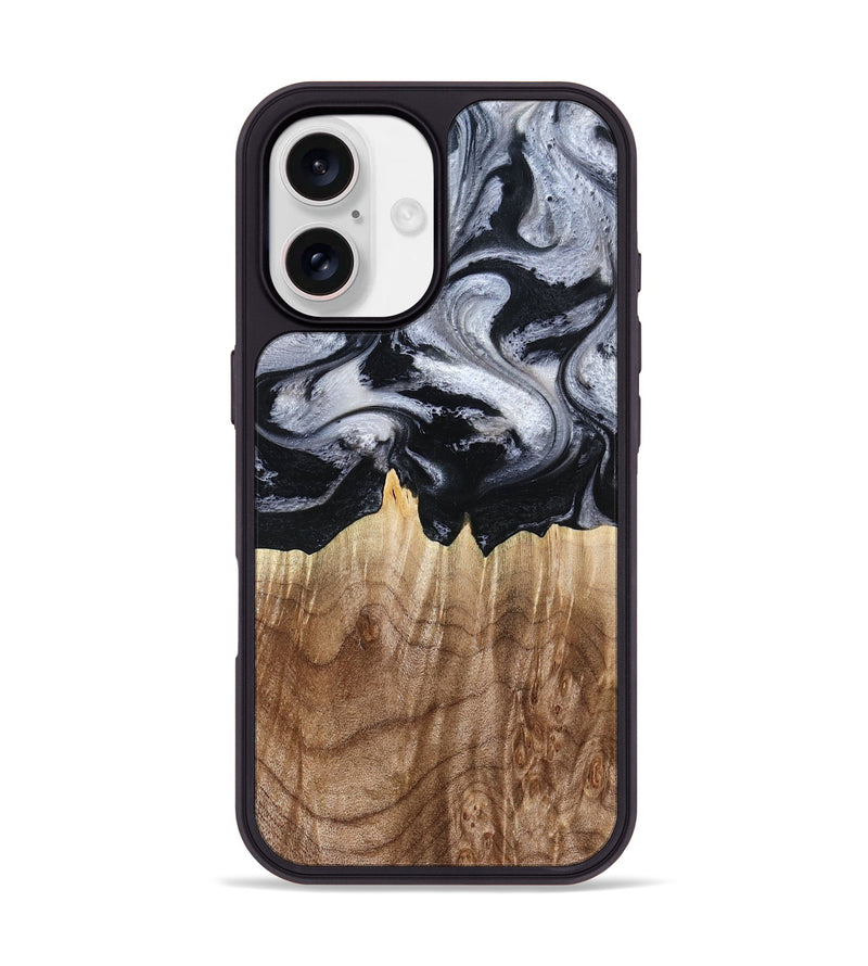 iPhone 17 Wood Phone Case - Arely (Black & White, 798294)