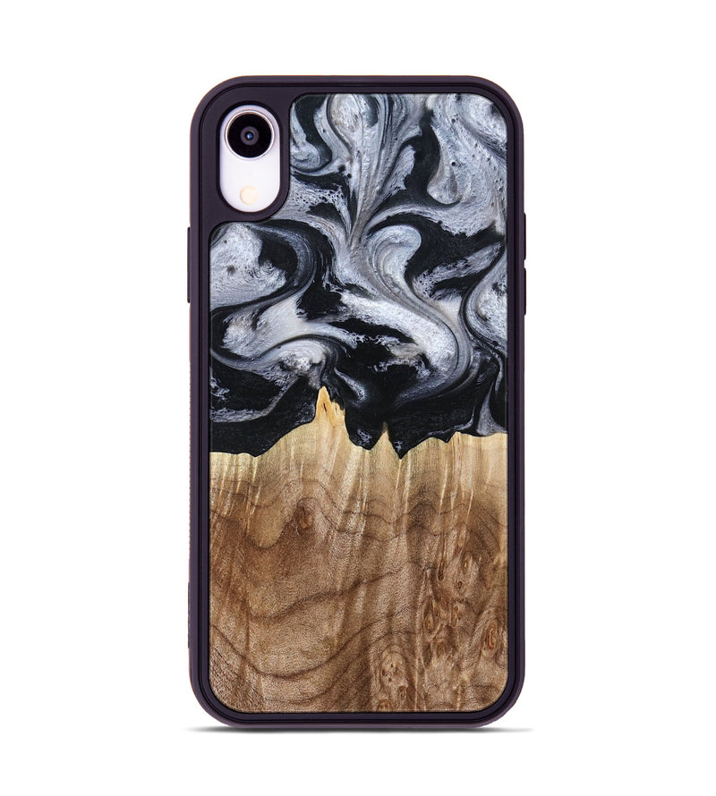 iPhone Xr Wood Phone Case - Arely (Black & White, 798294)