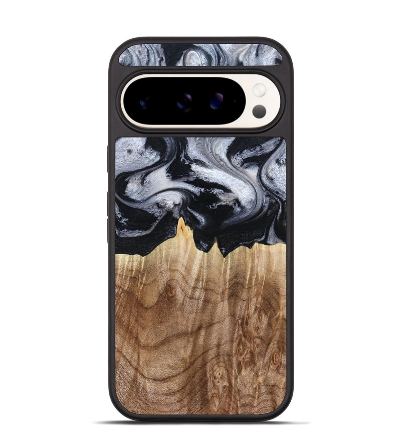 Pixel 9 Pro Wood Phone Case - Arely (Black & White, 798294)