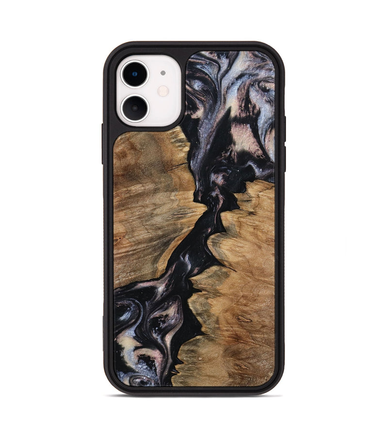 iPhone 11 Wood Phone Case - West (Black & White, 798295)
