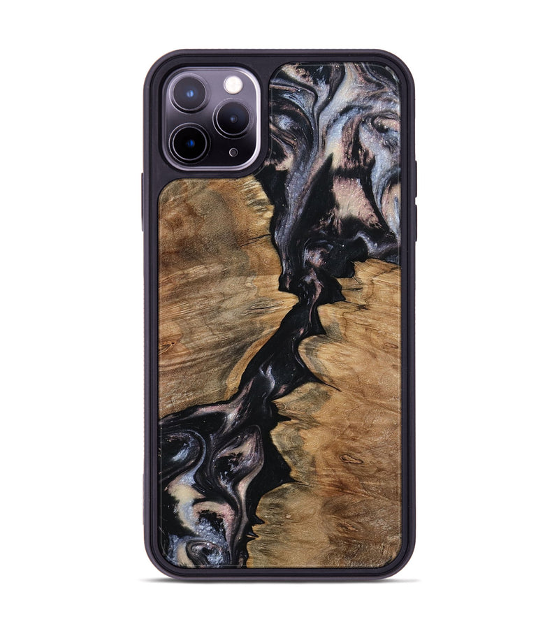 iPhone 11 Pro Max Wood Phone Case - West (Black & White, 798295)