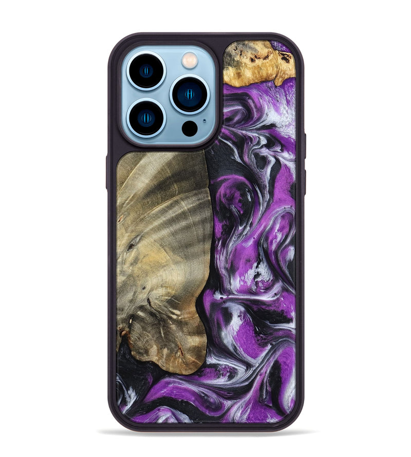 iPhone 14 Pro Max Wood Phone Case - Lolita (Purple, 798299)