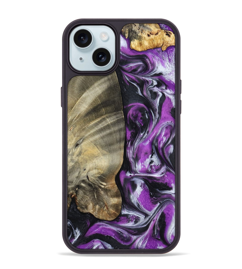 iPhone 15 Plus Wood Phone Case - Lolita (Purple, 798299)