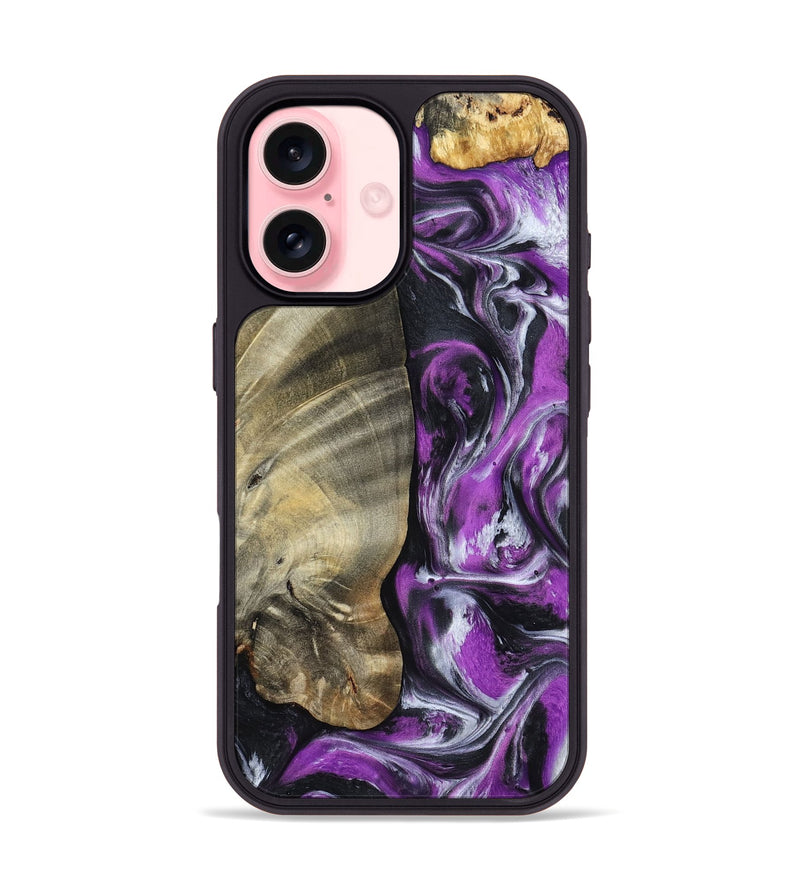 iPhone 16 Wood Phone Case - Lolita (Purple, 798299)