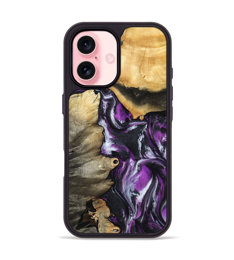 iPhone 16 Wood Phone Case - Myah (Purple, 798301)