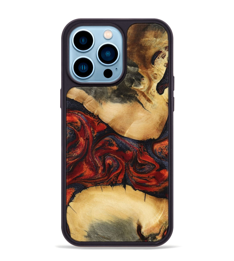 iPhone 14 Pro Max Wood Phone Case - Cadence (Red, 798302)