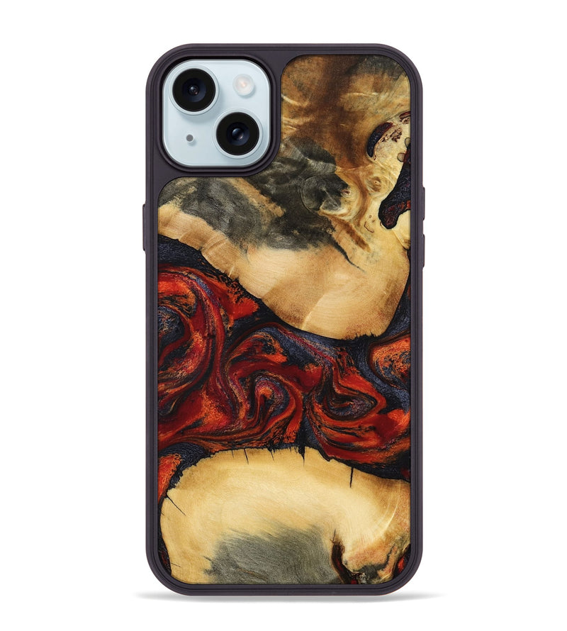 iPhone 15 Plus Wood Phone Case - Cadence (Red, 798302)