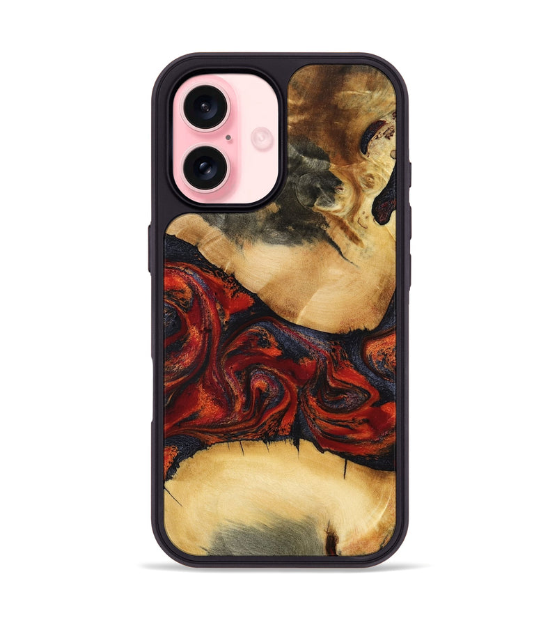 iPhone 16 Wood Phone Case - Cadence (Red, 798302)