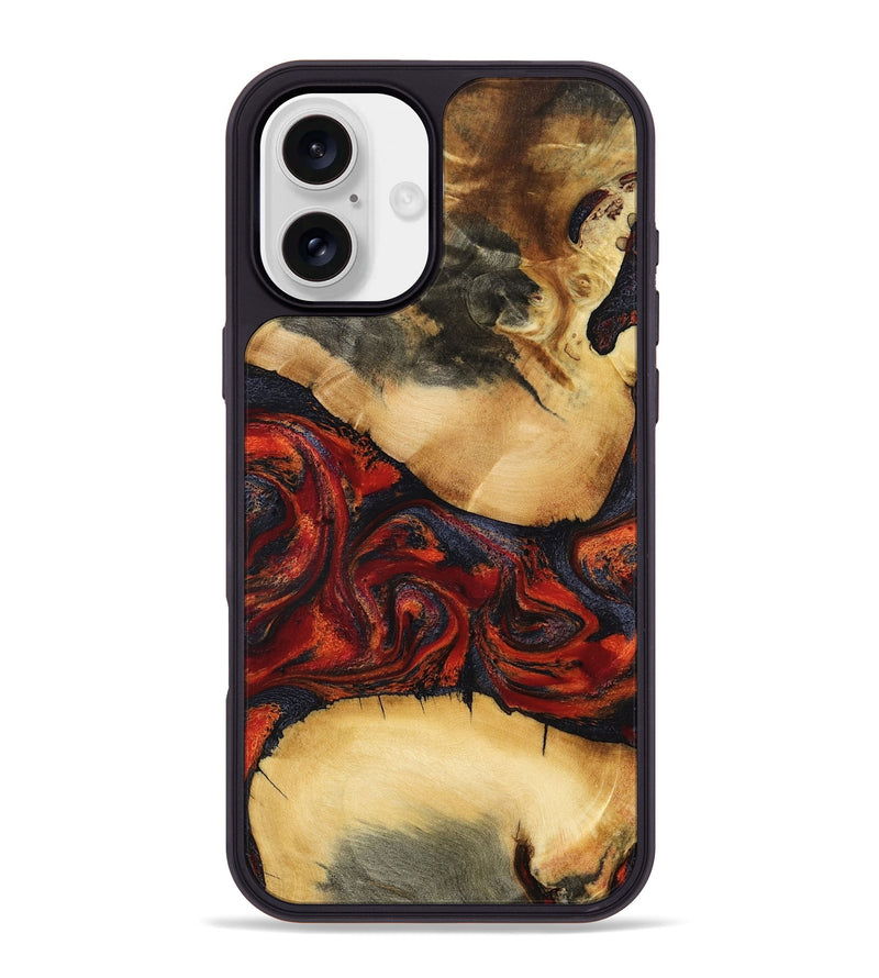 iPhone 16 Plus Wood Phone Case - Cadence (Red, 798302)