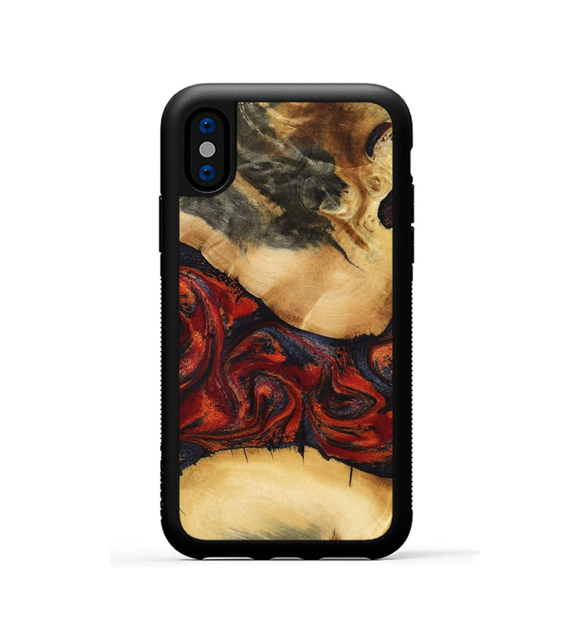 iPhone Xs Wood Phone Case - Cadence (Red, 798302)
