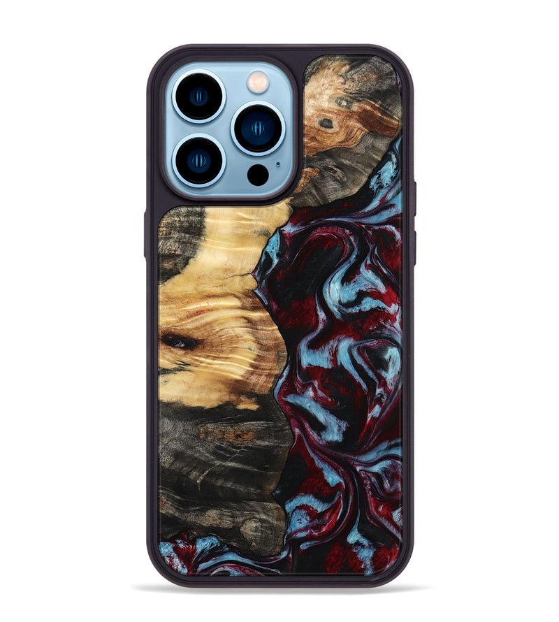 iPhone 14 Pro Max Wood Phone Case - Jon (Red, 798303)