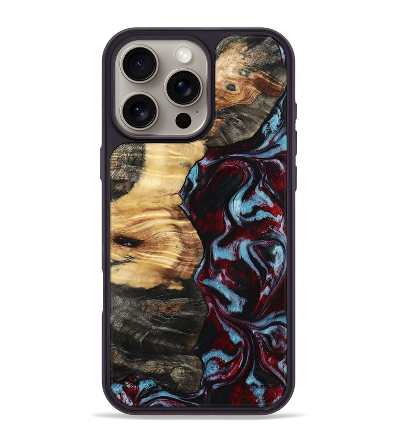 iPhone 16 Pro Max Wood Phone Case - Jon (Red, 798303)