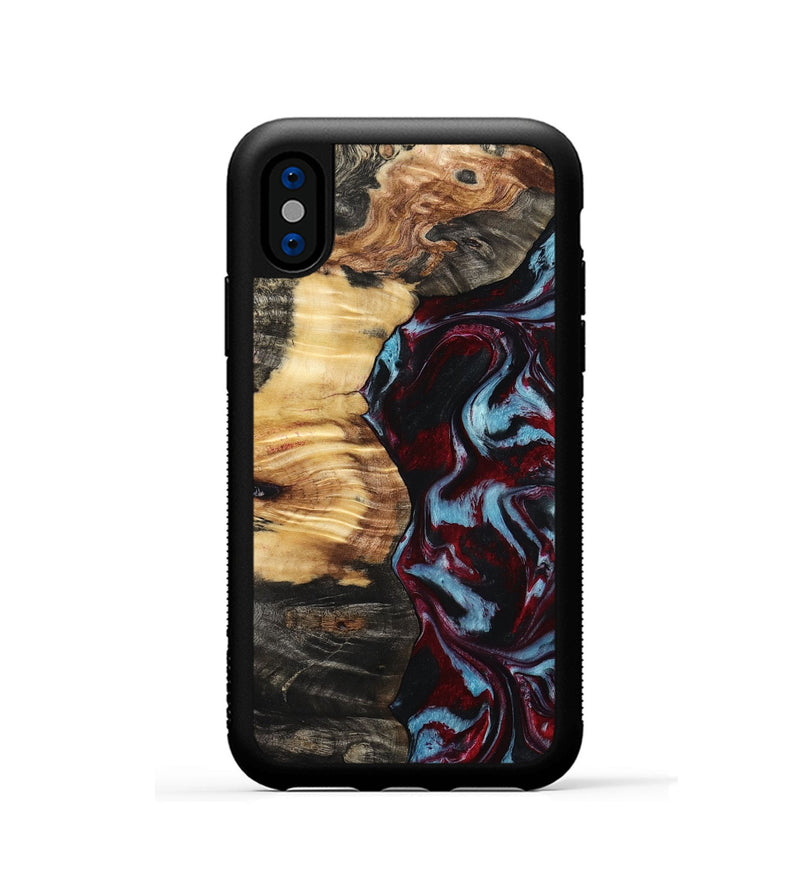 iPhone Xs Wood Phone Case - Jon (Red, 798303)