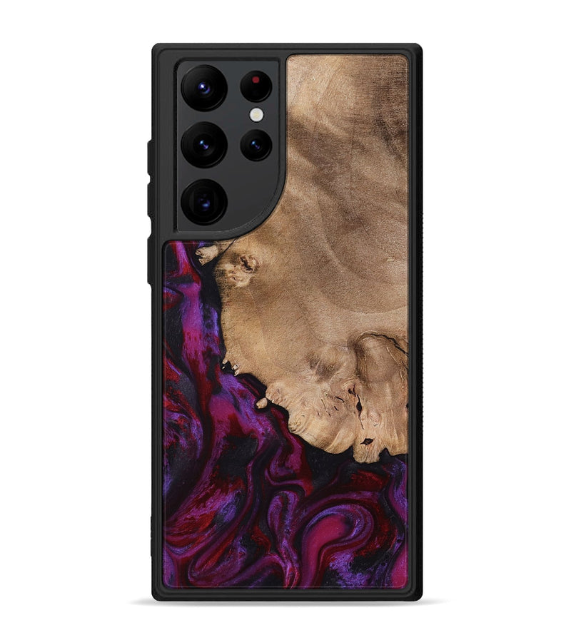 Galaxy S22 Ultra Wood Phone Case - Chyna (Red, 798305)