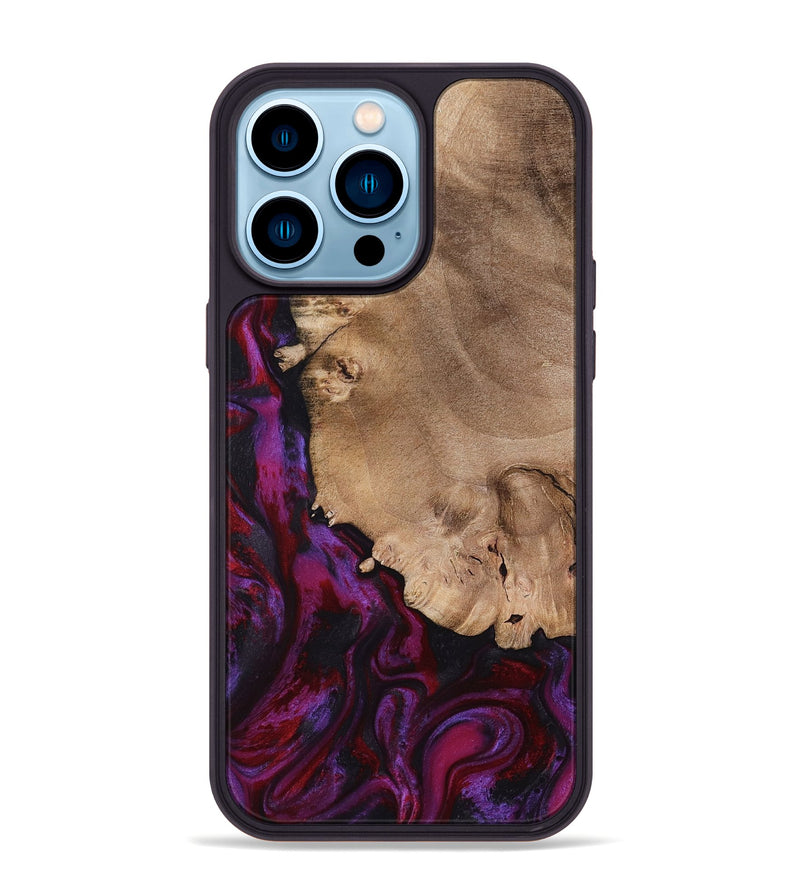 iPhone 14 Pro Max Wood Phone Case - Chyna (Red, 798305)