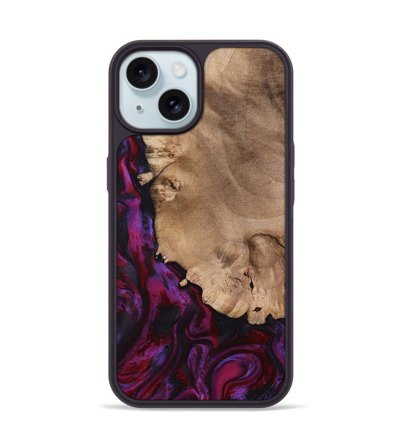 iPhone 15 Wood Phone Case - Chyna (Red, 798305)